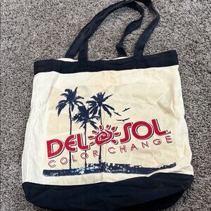 Color Change Tote Bag - Black and Cream